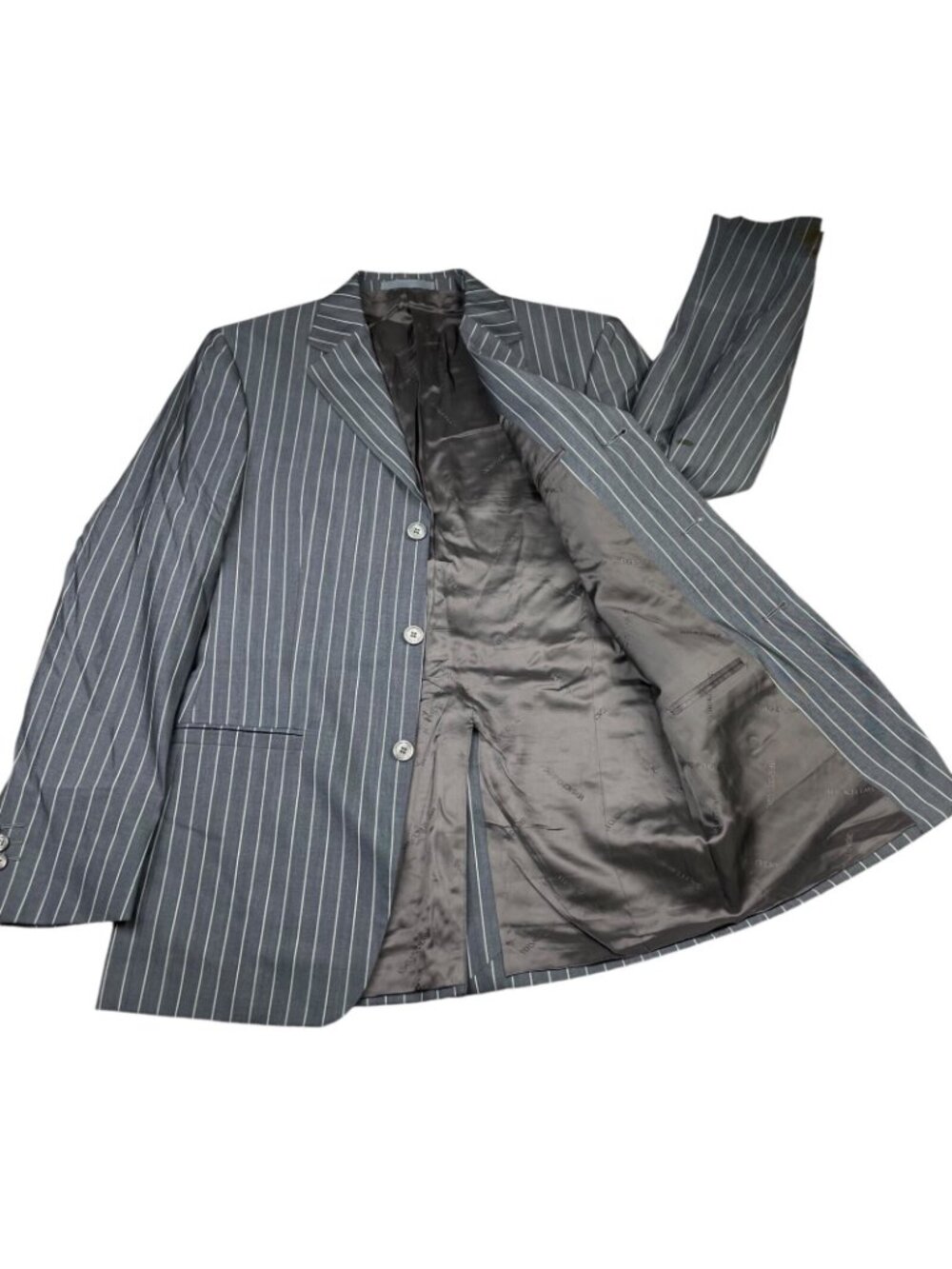 Gianni Versace Men’s Wool/Silk Gangster Mobster Stripe Suit• Italy • 36R | 30x34 - Picture 3 of 16